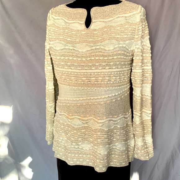 St John multi patterned knit top